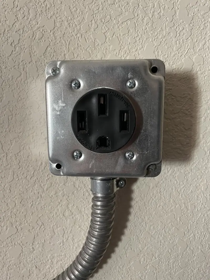 NEMA 14-50 outlet installed for Smart Home Electrical in Dodgeville